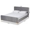 Baxton Studio Nami Modern Glam and Luxe Light Grey Velvet Fabric and Gold Finished King Size Platform Bed 174-11183-Zoro - alternate 10